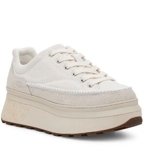 UGG Marin Platform Sneakers White Canvas 7.5